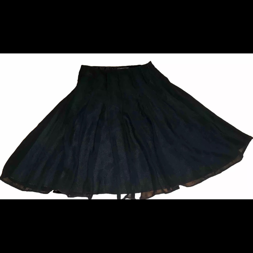 George ME by Mark Eisen Women's Skirt Size 10 Black Sheer Lined A-line